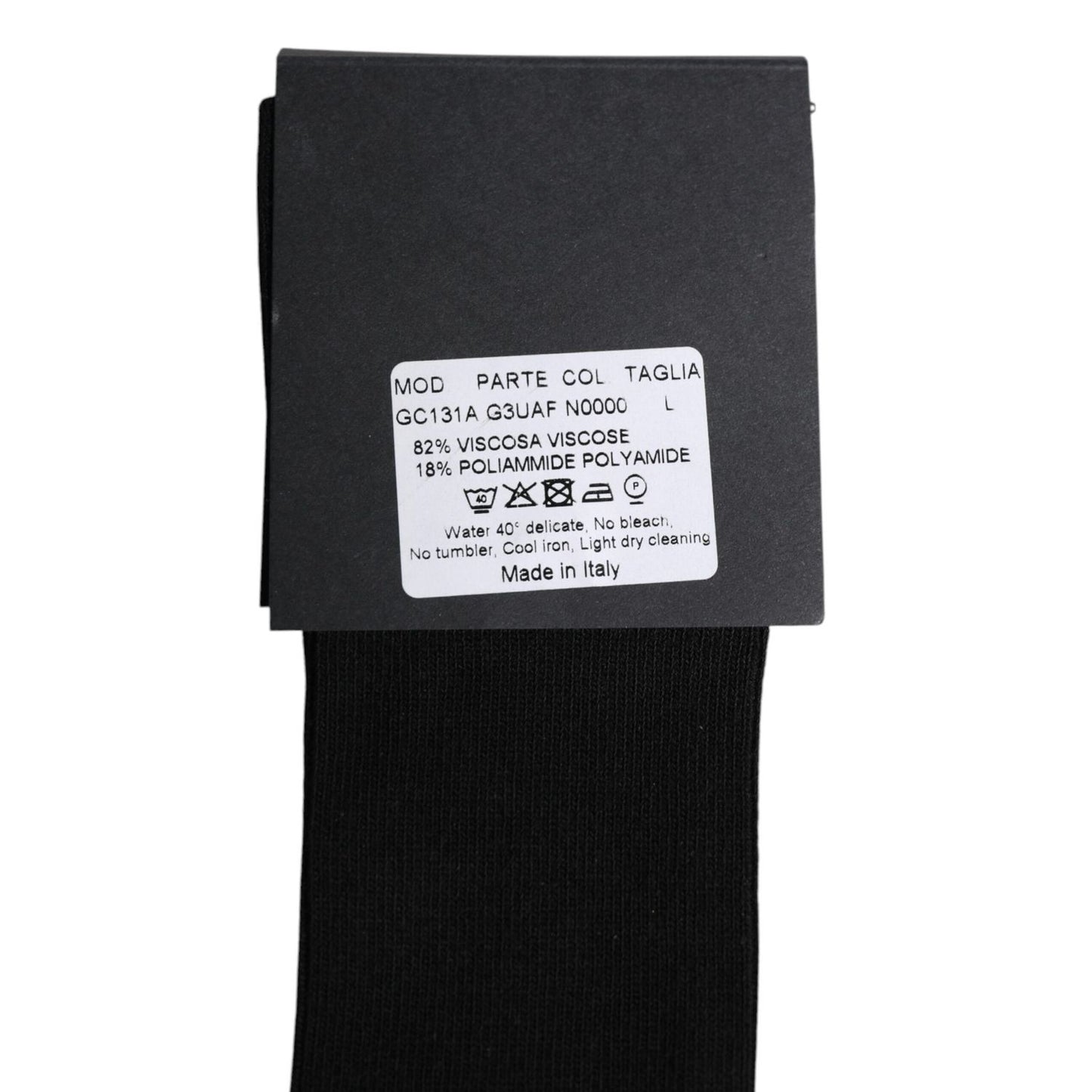 Dolce & Gabbana Black Viscose Logo Over The Calf Socks