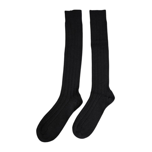 Dolce & Gabbana Black DG Logo Print Over The Calf Socks SCS2223-M