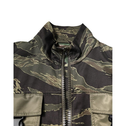 Dolce & Gabbana Multicolor Camouflage Cotton Bomber Jacket