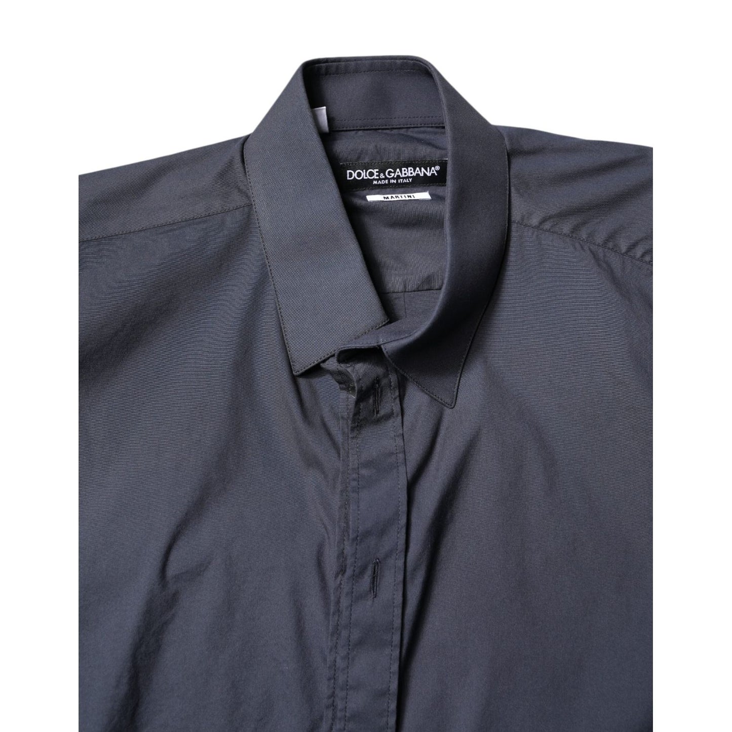 Dolce & Gabbana Dark Blue MARTINI Cotton Formal Dress Shirt TSH86365-40