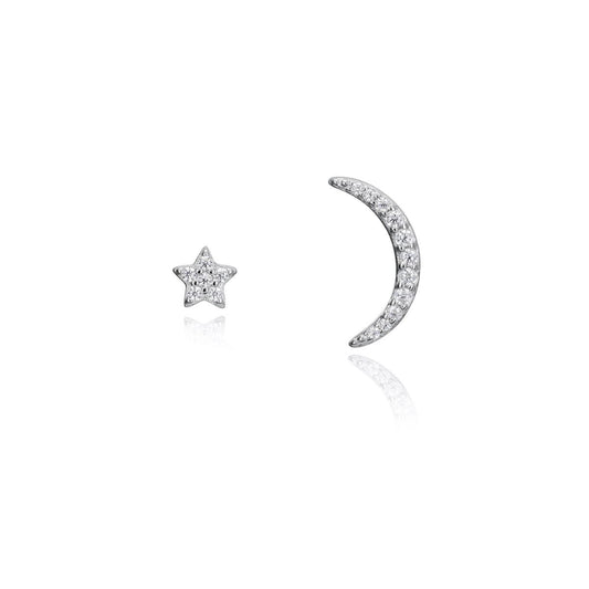 VICEROY JEWELS Mod. 71061E000-30 silver 925° star and moon earrings for ladies, quartz analog, multifunction, 5 ATM water resistant.