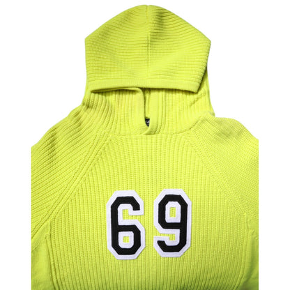 Dolce & Gabbana Green 69 Knit Hooded Men Pullover Sweater