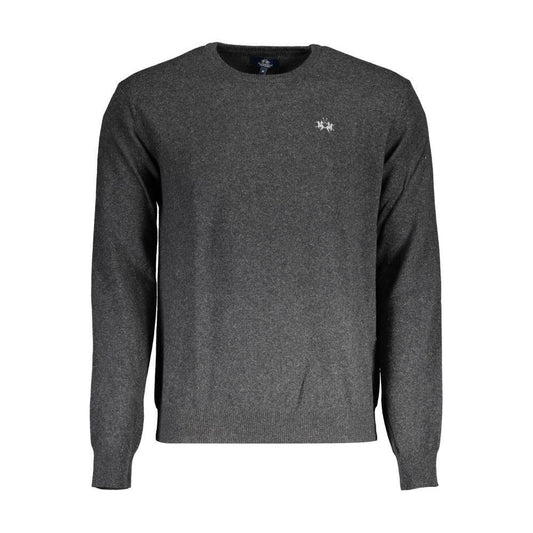 La Martina Brown Wool Men Sweater LA-17157-S