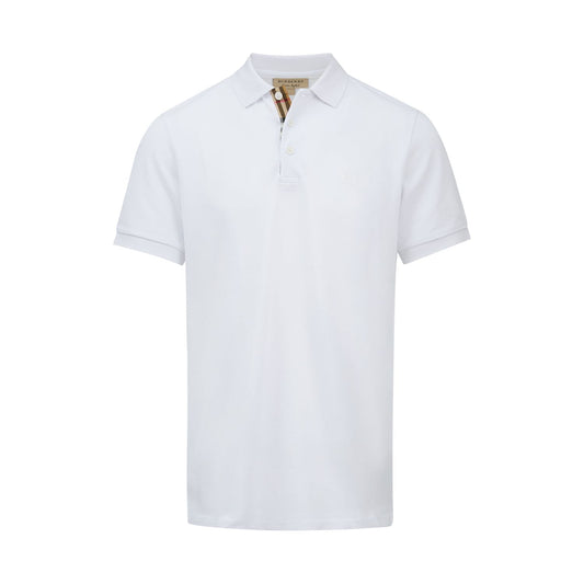 Burberry White Cotton Collared Polo Shirt BU80009191001