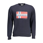 Napapijri Blue Cotton Men Sweater NA-11824-XXL