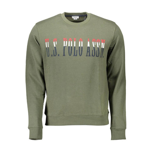 U.S. POLO ASSN. Green Cotton Men Sweater US-37238-L