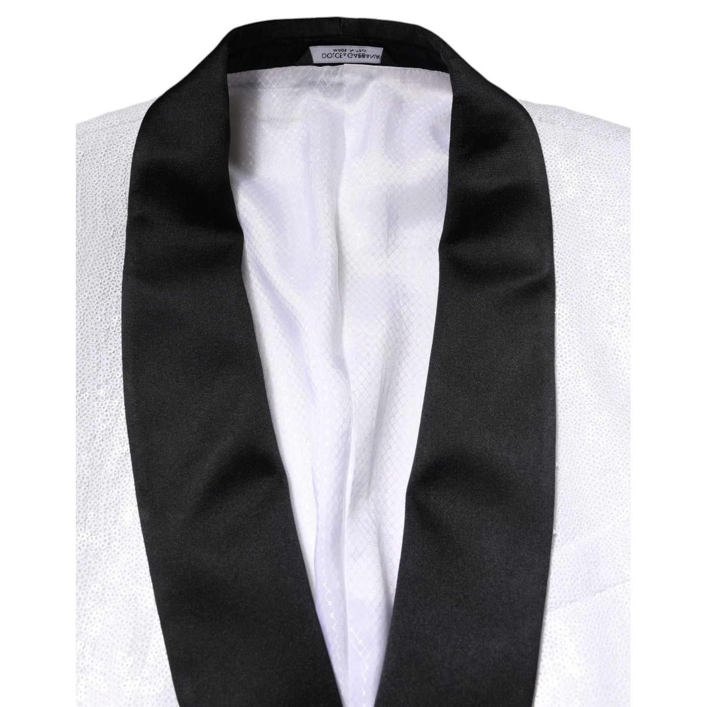 Dolce & Gabbana White Nylon Single Breasted Coat Blazer KOS2311-50