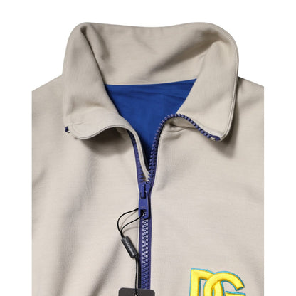 Dolce & Gabbana Multicolor Polyester Full Zip Bomber Jacket