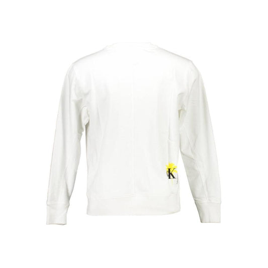 Calvin Klein White Cotton Unisex Sweatshirt CA-1701-XXL