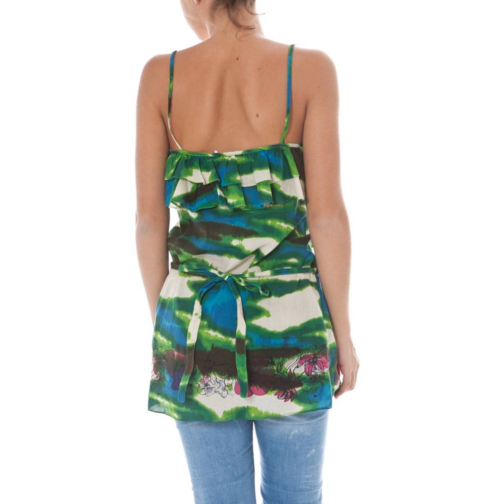 John Galliano Green Cotton Unisex Tank