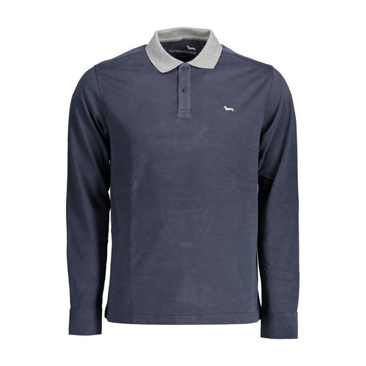 Harmont & Blaine Blue Cotton Men Polo Shirt HA-15047-S