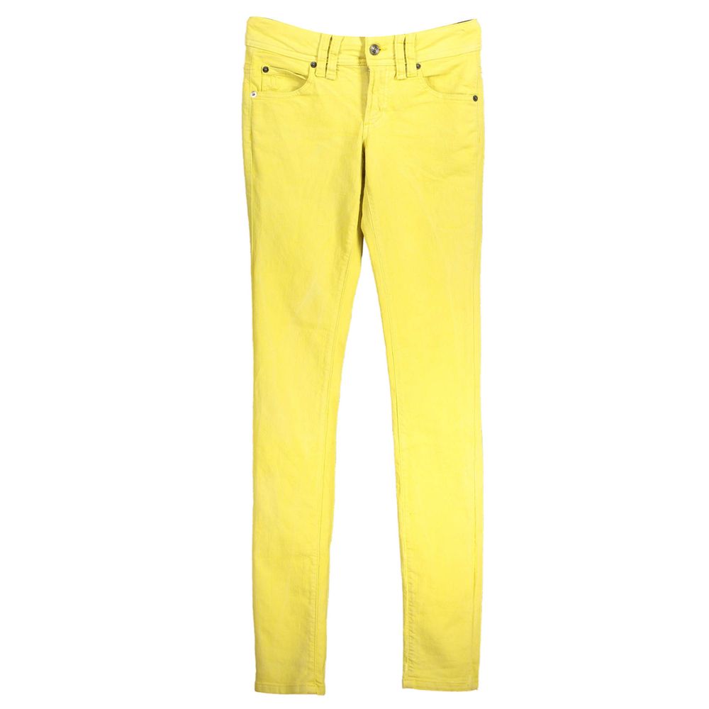 John Galliano Yellow Cotton Women Jeans