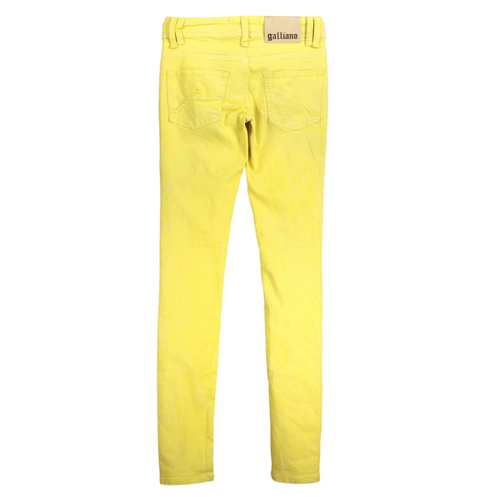 John Galliano Yellow Cotton Jeans Denim