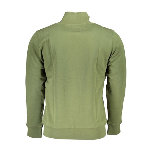 La Martina Classic Green Zippered Fleece Sweatshirt LA-23030-M