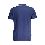 Fila Classic Blue Cotton Polo with Contrast Details FI-26357-S