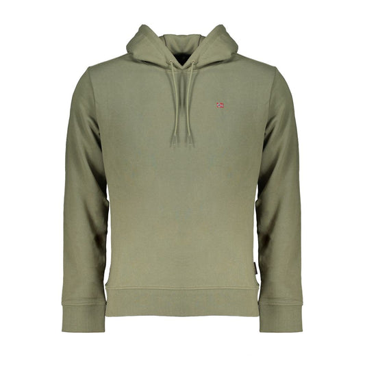 Napapijri Emerald Green Hooded Sweatshirt with Embroidery NA-28534-XXL