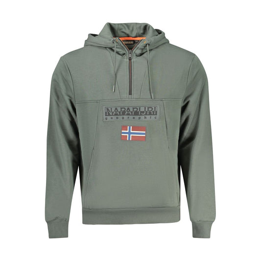Napapijri Green Cotton Men Sweater NA-32502-S