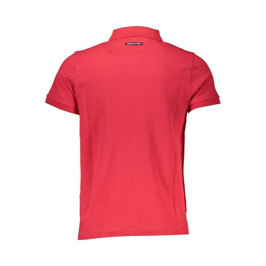 Cavalli Class Red Cotton Polo Shirt