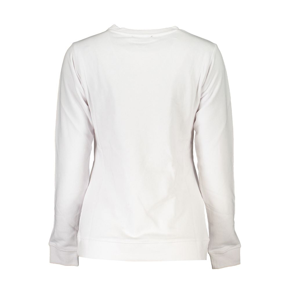 Cavalli Class White Cotton Sweater CA-26780-XXL