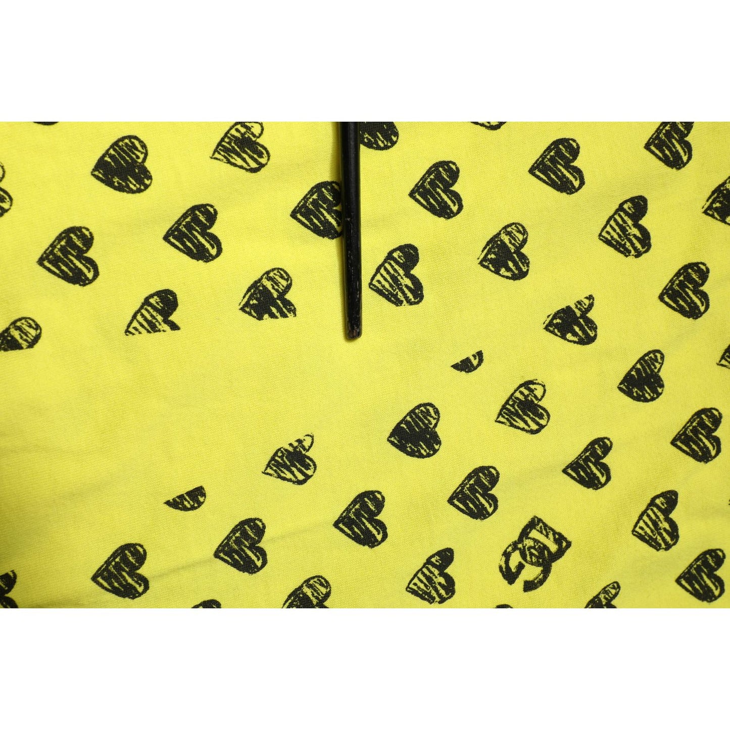 Dolce & Gabbana Yellow Cotton DG Heart Print Crew Neck T-shirt