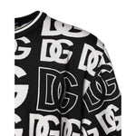 Dolce & Gabbana Black White Silk Knit DG Print T-shirt TSH90349-48