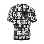 Dolce & Gabbana Black White Silk Knit DG Print T-shirt TSH90349-48