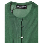 Dolce & Gabbana Green Polyester Long Sleeves Cardigan Sweater THS90399-40