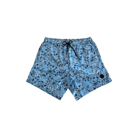Trussardi Beachwear Light Blue Polyester Men Swim Short TR-24819-M