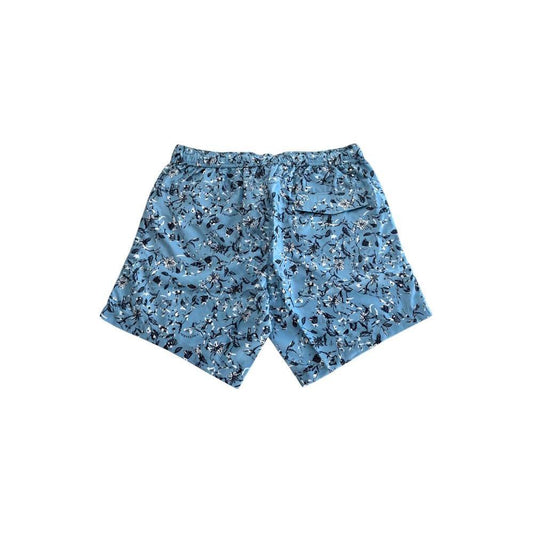 Trussardi Beachwear Light Blue Polyester Men Swim Short TR-24819-M