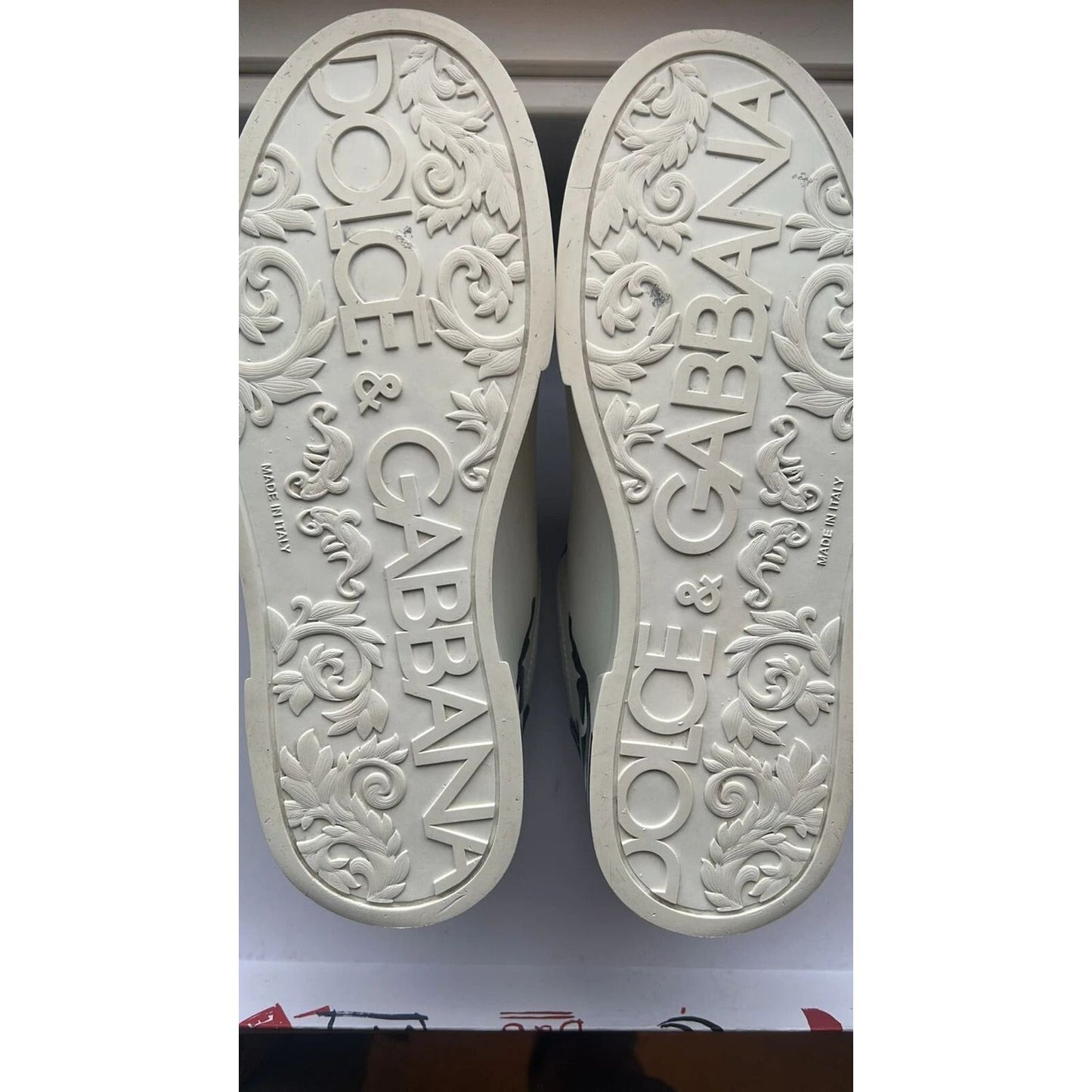Dolce & Gabbana White Blue Crown Low Top Men Sneakers Shoes MV7574#1-40