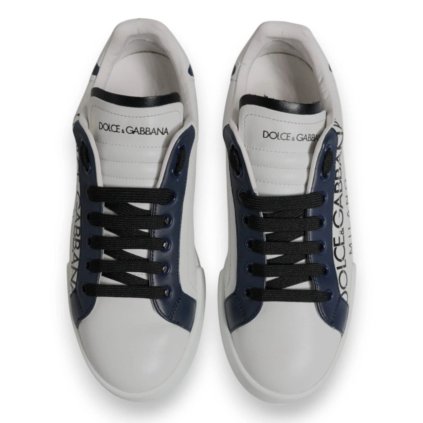 Dolce & Gabbana White Blue Crown Low Top Men Sneakers Shoes MV7574#1-40