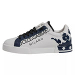 Dolce & Gabbana White Blue Crown Low Top Men Sneakers Shoes MV7574#1-40