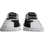 Dolce & Gabbana White Black Low Top NS1 Sneakers Shoes