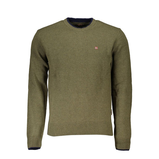 Napapijri Green Fabric Men Sweater NA-25321-S