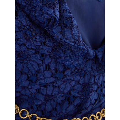 Gucci Blu Viscose and Cotton Mid Long Dress