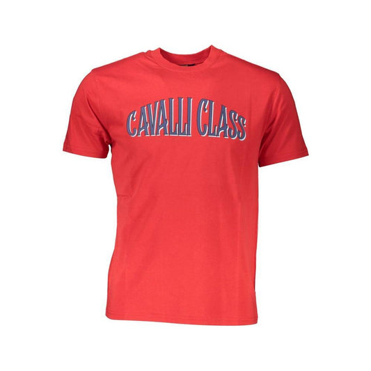 Cavalli Class Red Cotton Men T-Shirt