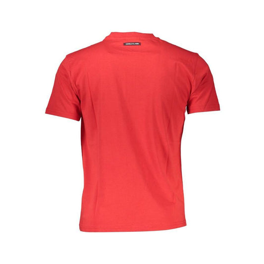 Cavalli Class Red Cotton Men T-Shirt