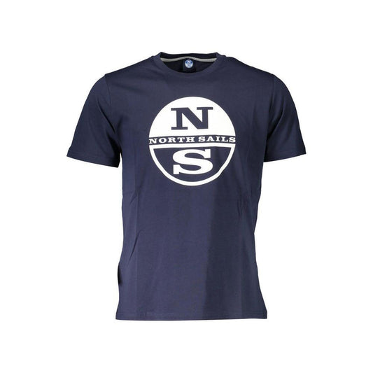 North Sails Blue Cotton Men T-Shirt NO-37133-S