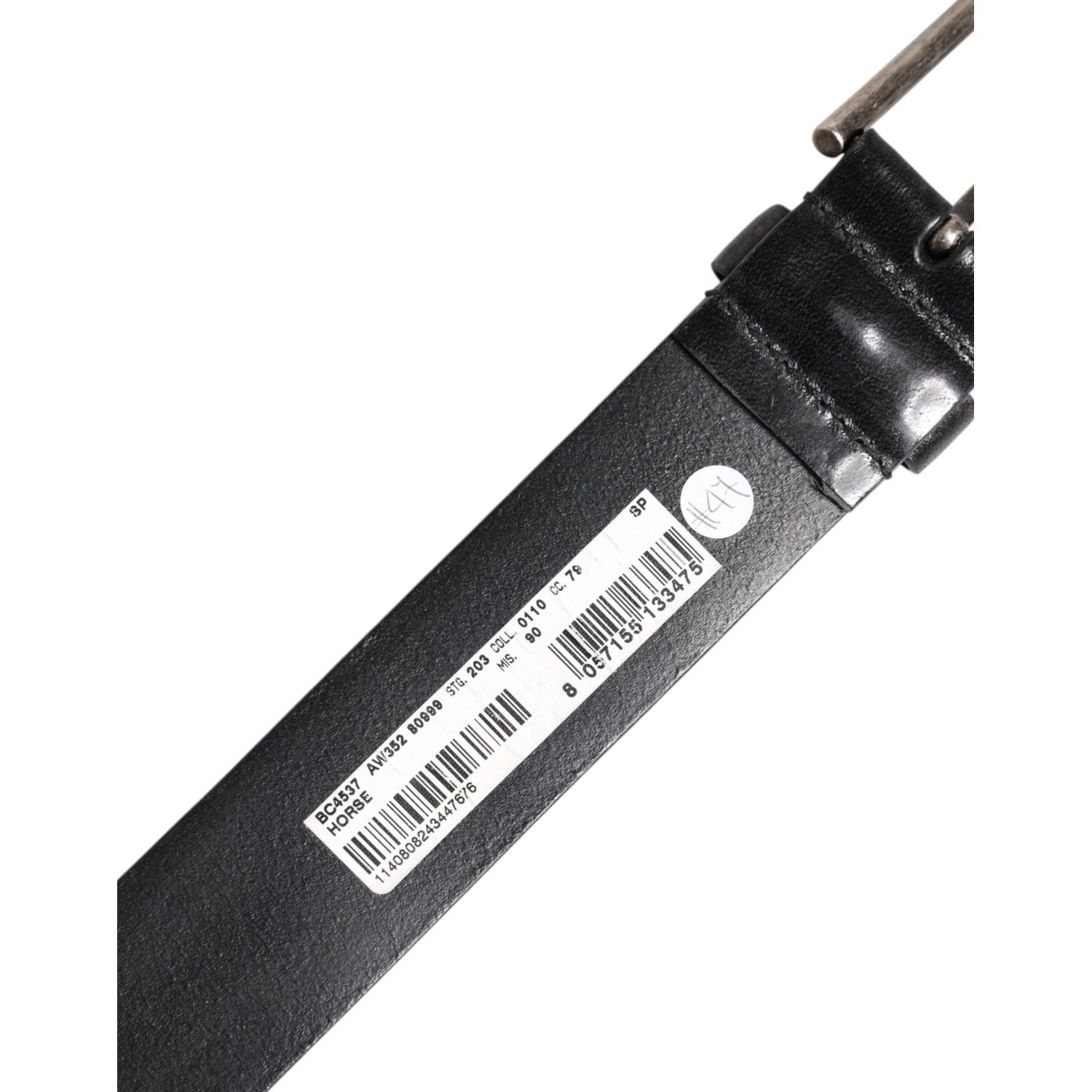 Dolce & Gabbana Black Classic Leather Metal Buckle Belt