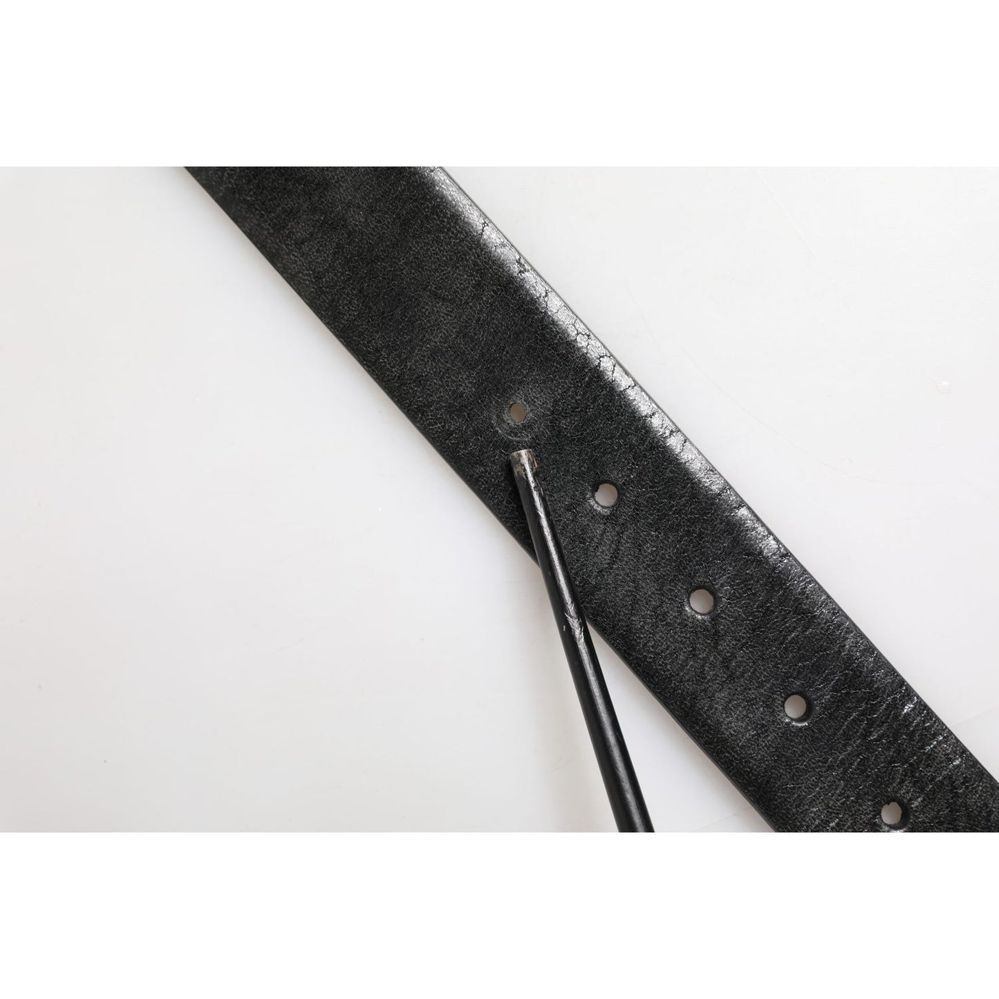 Dolce & Gabbana Black Classic Leather Metal Buckle Belt