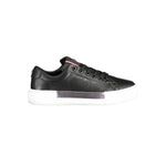 Tommy Hilfiger Black Leather Women Sneaker TO-37495-EU36/US6