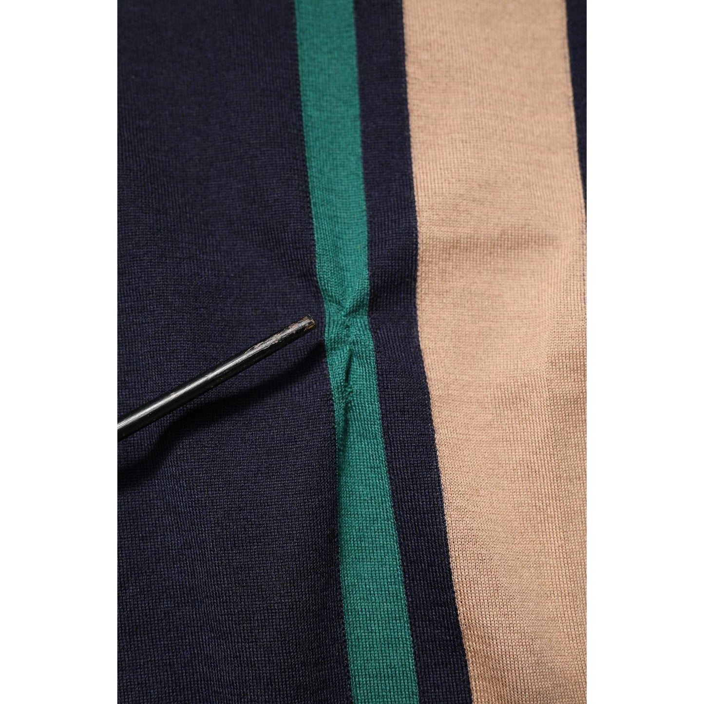 Dolce & Gabbana Multicolor Stripes Crew Neck Pullover Sweater