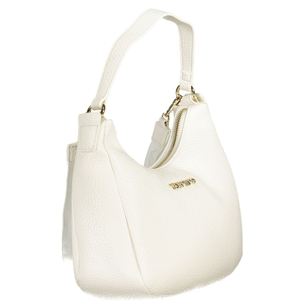 Mario Valentino White Polyethylene Women Handbag with adjustable strap, showcasing eco-friendly elegance from Valentino Bags.
