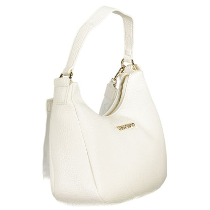 Mario Valentino White Polyethylene Women Handbag with adjustable strap, showcasing eco-friendly elegance from Valentino Bags.