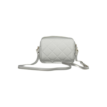 Mario Valentino Gray Polyethylene Women Handbag with adjustable strap and quilted design