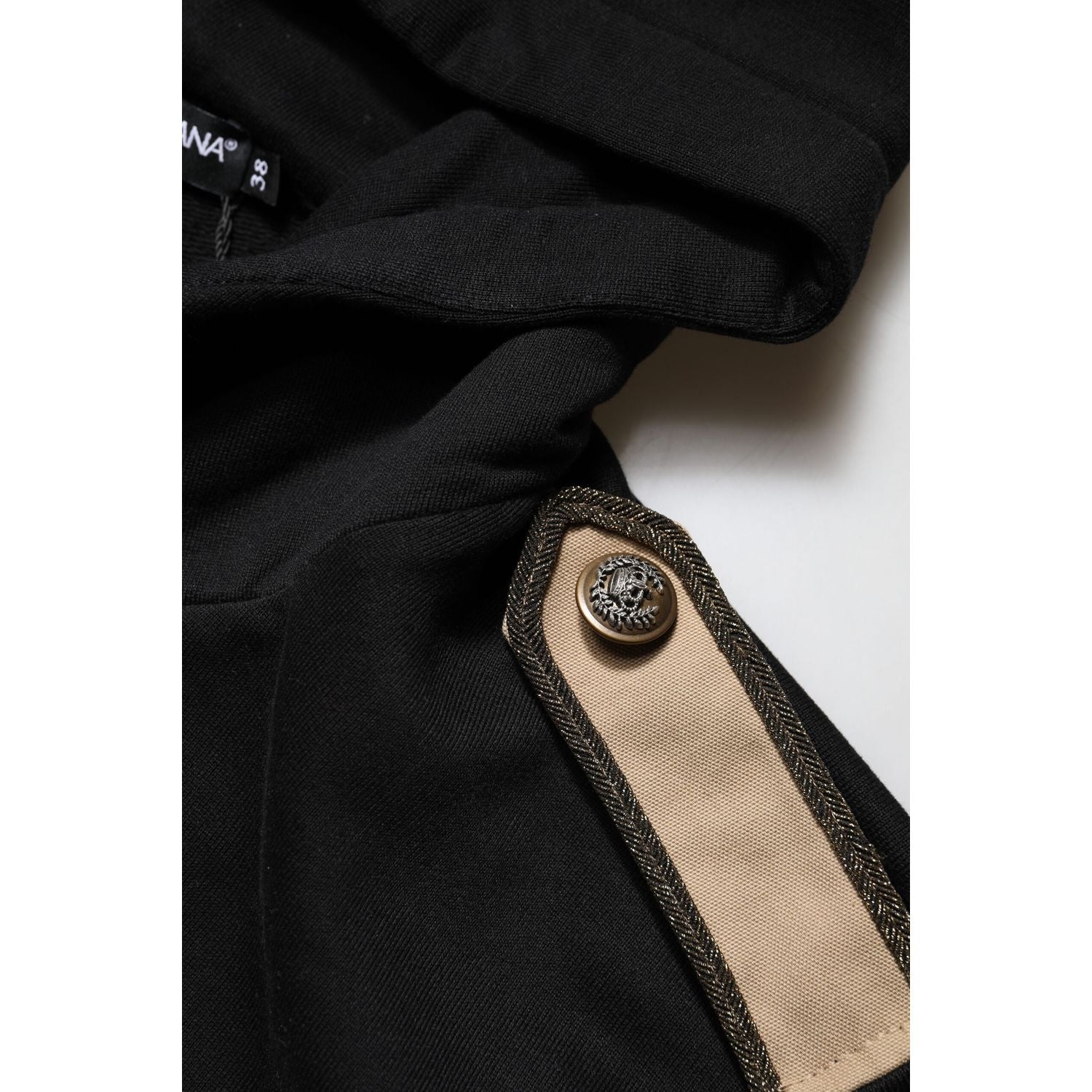 Dolce & Gabbana Black Logo Hooded Full Zip Sweatshirt Jacket