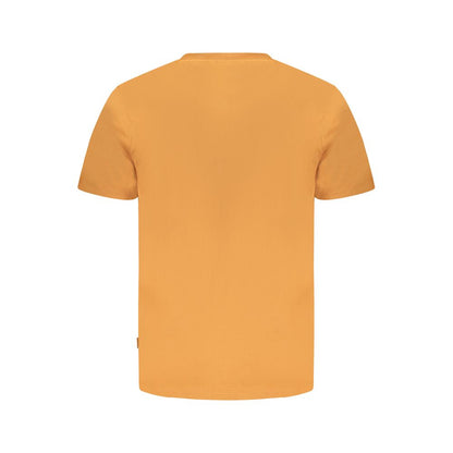 Pepe Jeans Orange Cotton T-Shirt with short sleeves, crew neck and logo in sustainable cotton, ideal for casual wear.