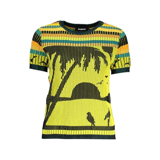 Desigual Yellow Viscose Women Sweater DE-37737-M