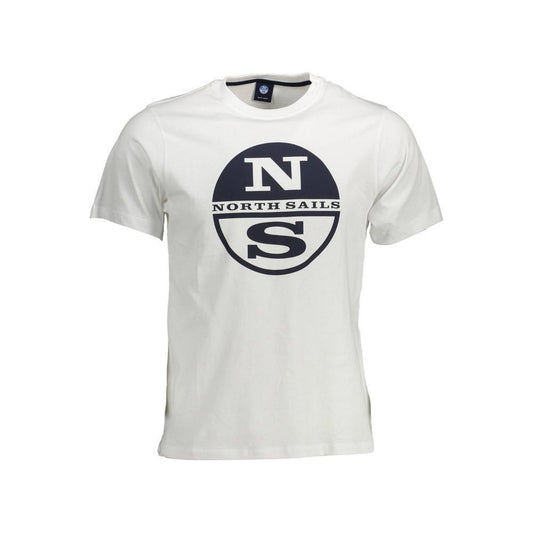 North Sails White Cotton Men T-Shirt NO-10766-XL