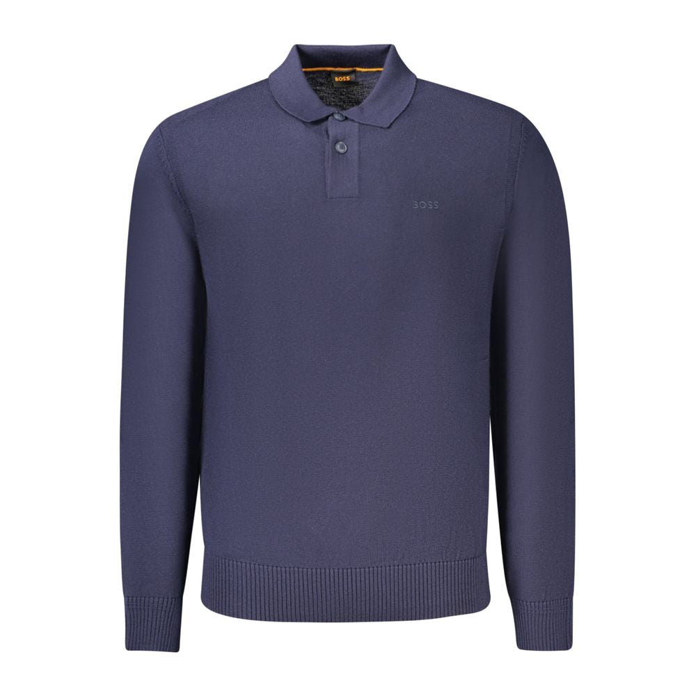 Hugo Boss Blue Wool Mens Sweater BO-34560-XL